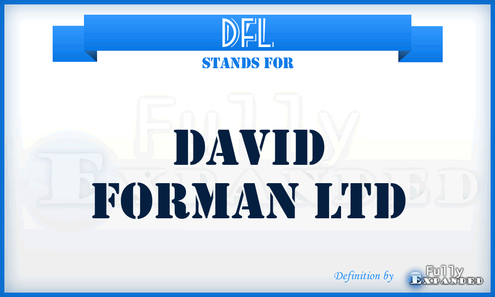 DFL - David Forman Ltd