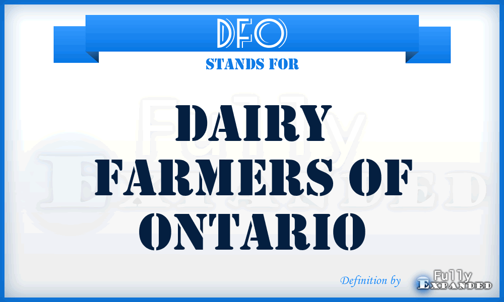 DFO - Dairy Farmers of Ontario