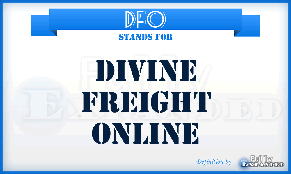 DFO - Divine Freight Online