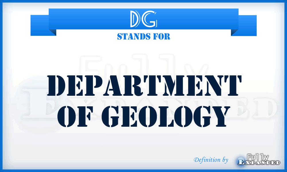 DG - Department of Geology