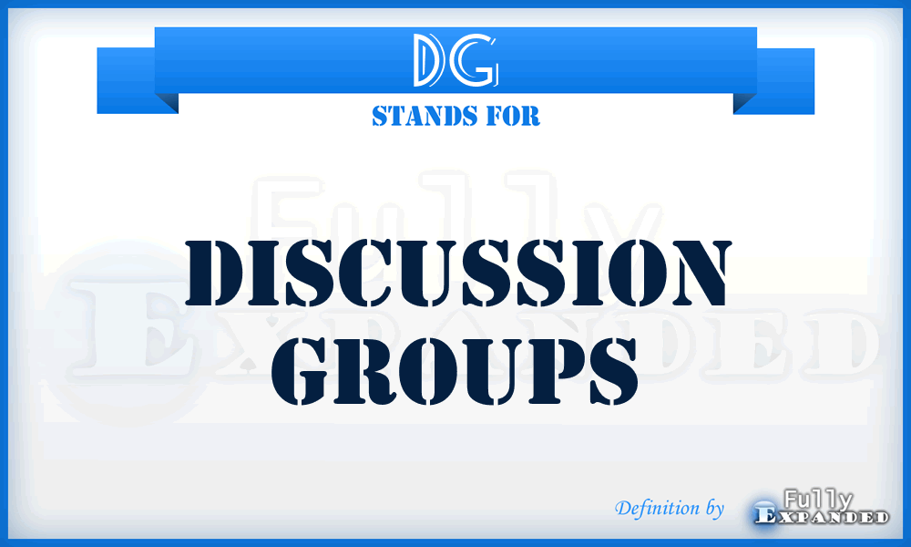 DG - Discussion Groups