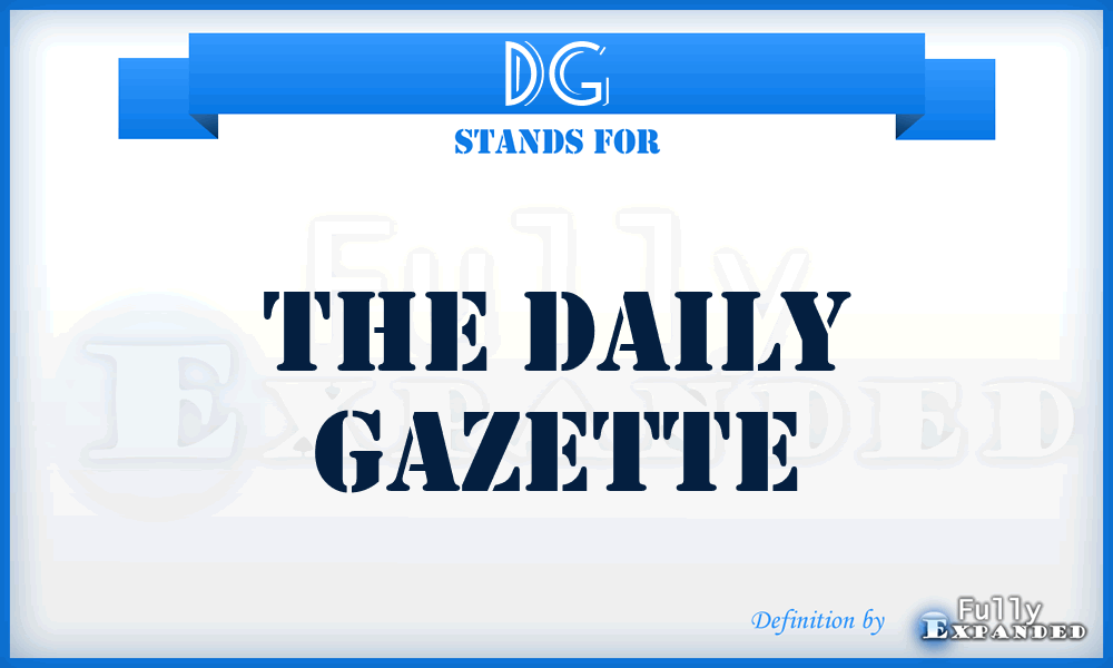DG - The Daily Gazette