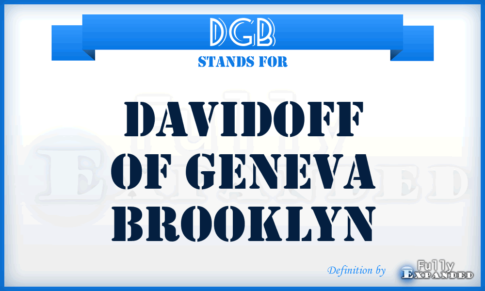 DGB - Davidoff of Geneva Brooklyn
