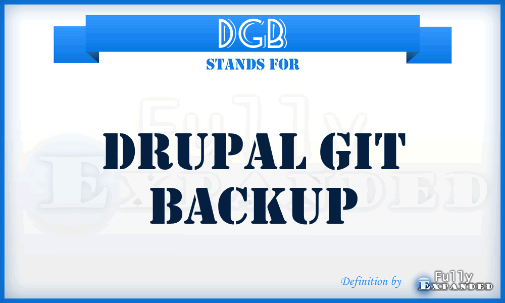 DGB - Drupal Git Backup
