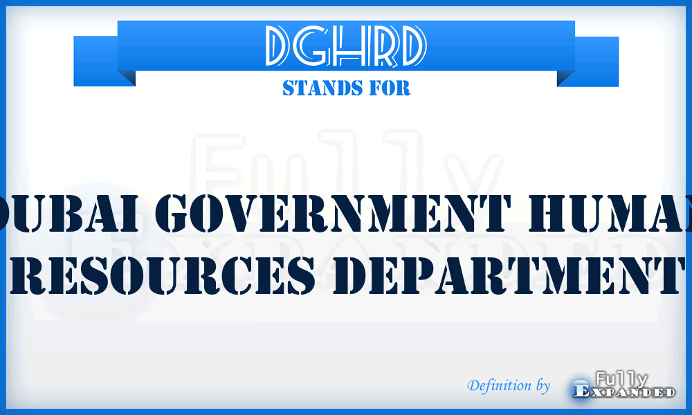 DGHRD - Dubai Government Human Resources Department