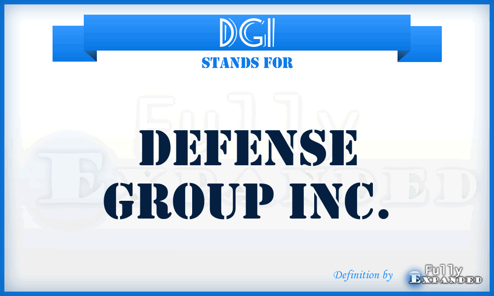DGI - Defense Group Inc.