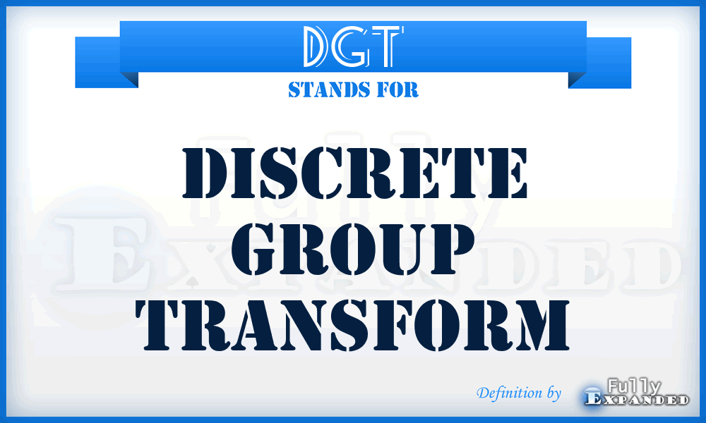 DGT - Discrete Group Transform