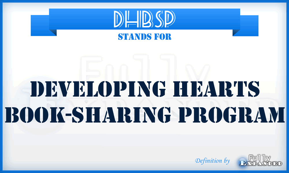 DHBSP - Developing Hearts Book-Sharing Program