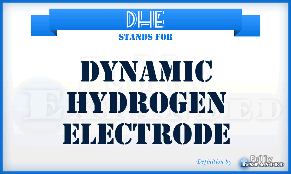 DHE - Dynamic Hydrogen Electrode