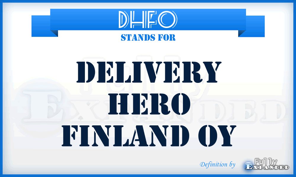 DHFO - Delivery Hero Finland Oy