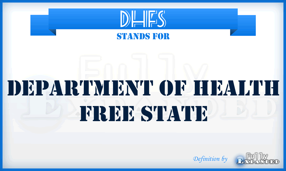 DHFS - Department of Health Free State