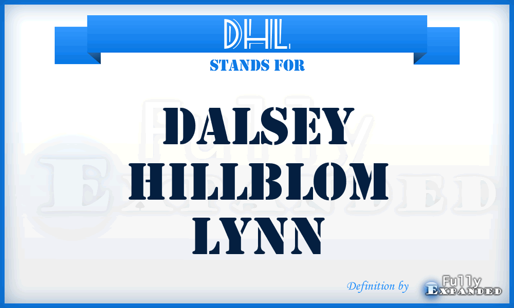 DHL - Dalsey Hillblom Lynn