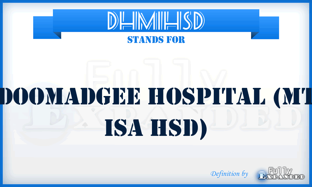 DHMIHSD - Doomadgee Hospital (Mt Isa HSD)