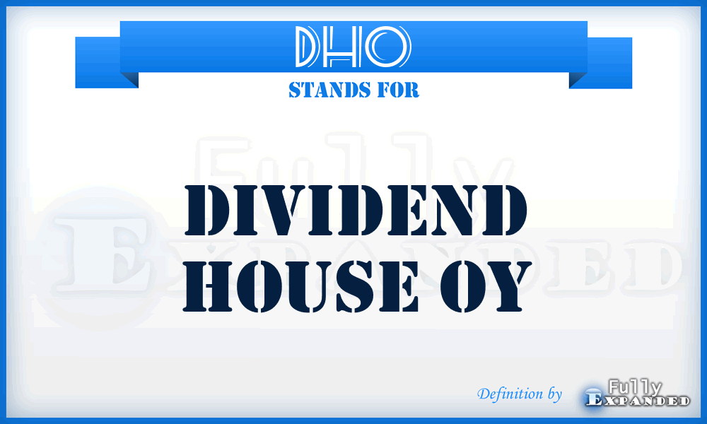 DHO - Dividend House Oy