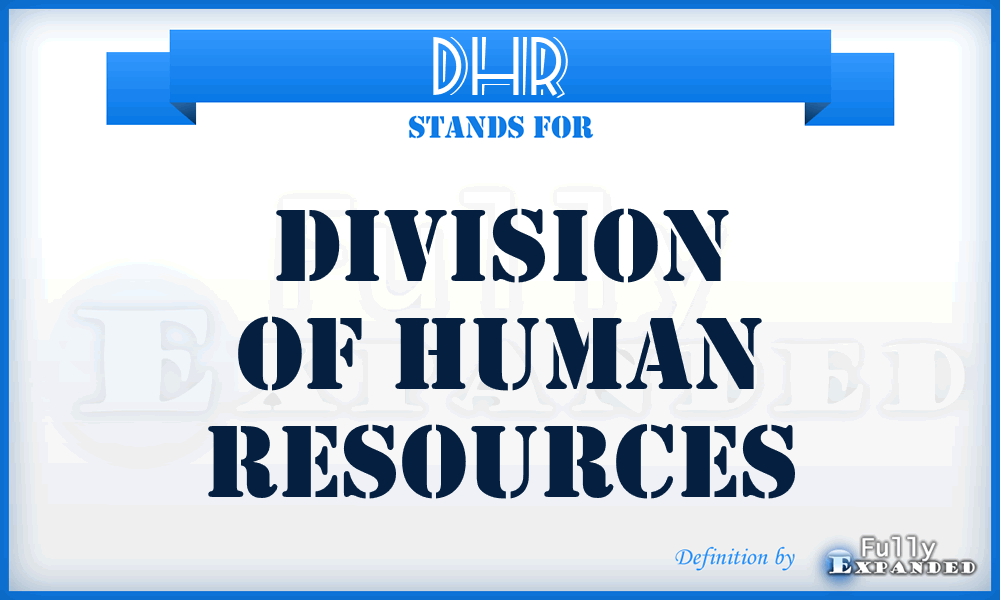 DHR - Division of Human Resources