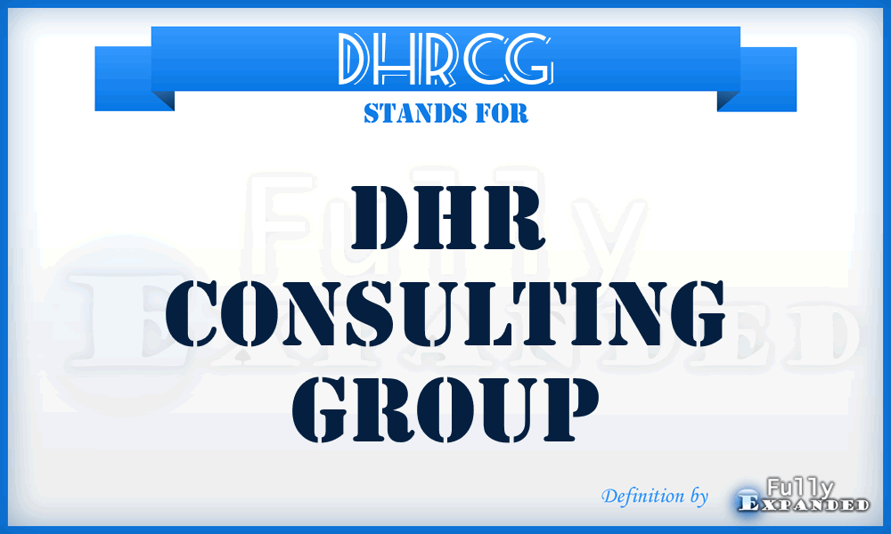 DHRCG - DHR Consulting Group