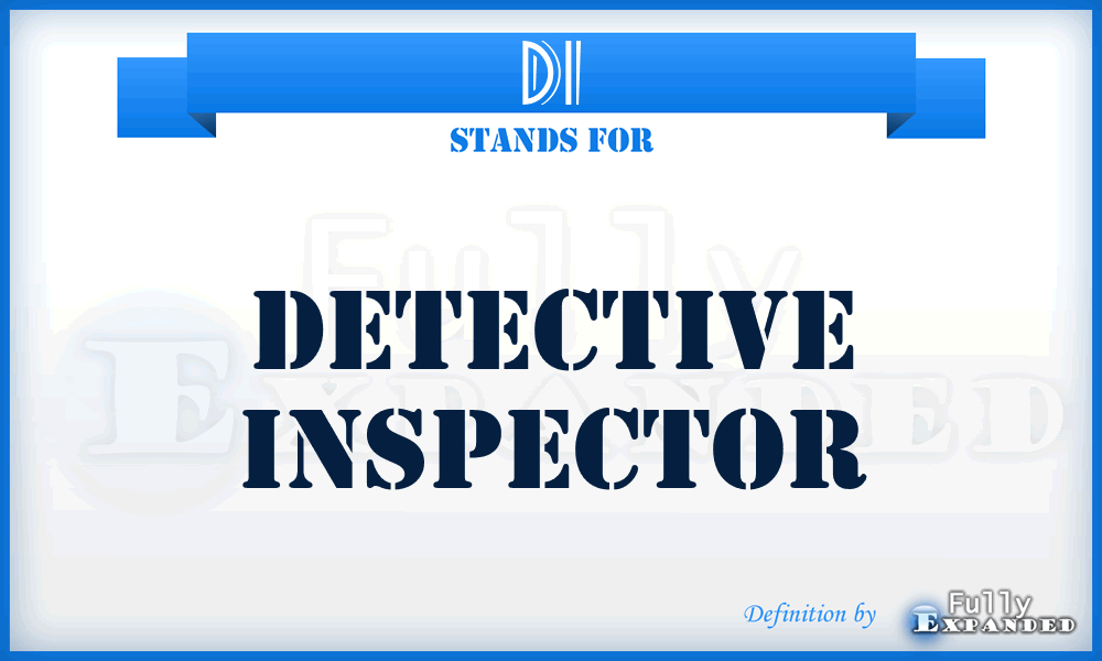 DI - Detective Inspector