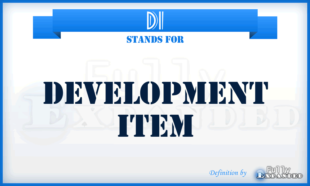 DI - Development Item