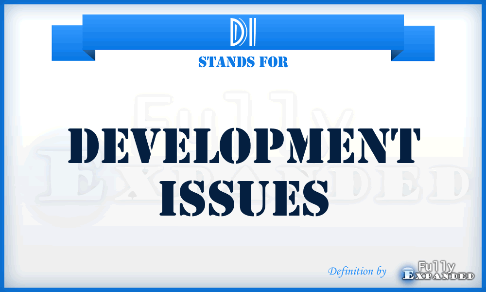 DI - Development Issues