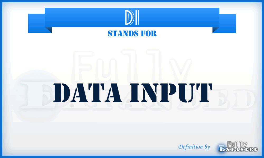 DI - data input