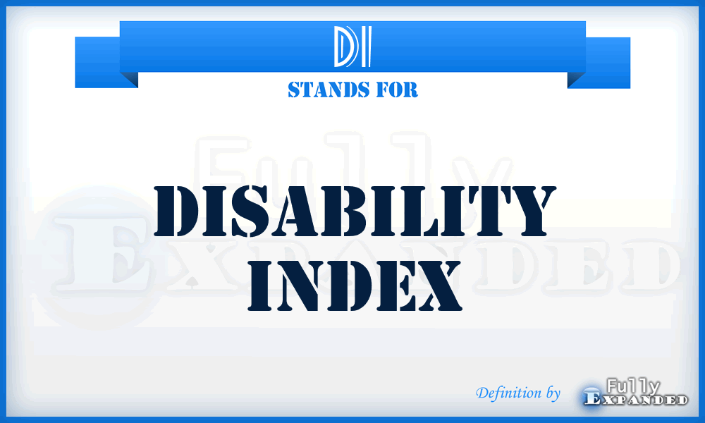 DI - disability index
