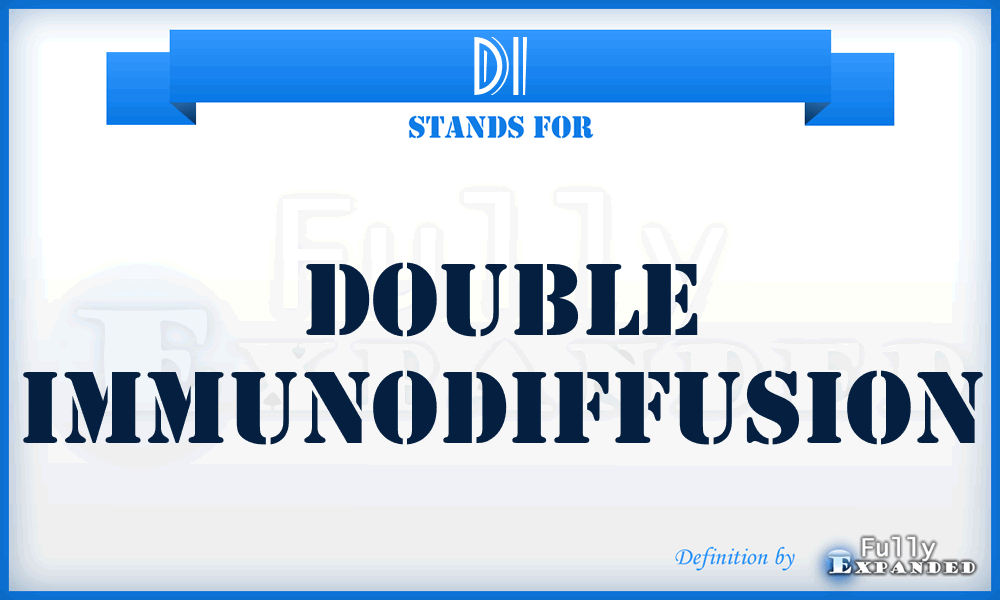 DI - double immunodiffusion