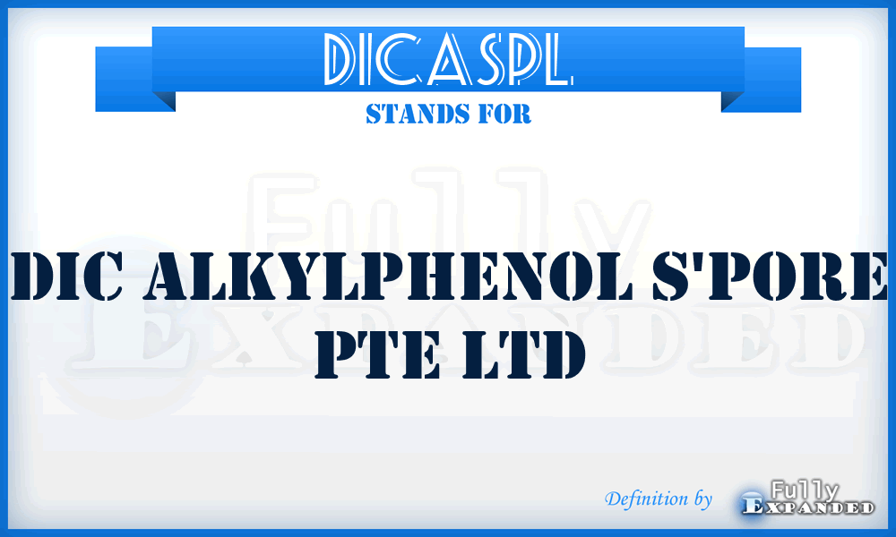 DICASPL - DIC Alkylphenol S'pore Pte Ltd