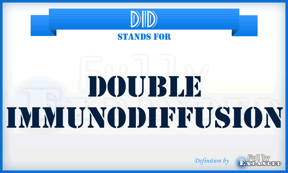 DID - Double ImmunoDiffusion