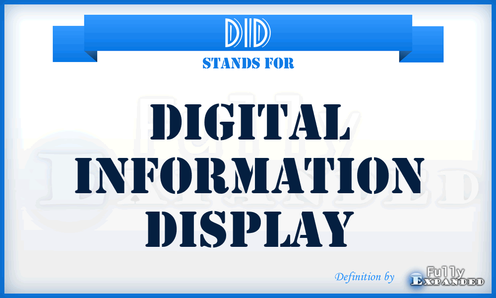 DID - digital information display