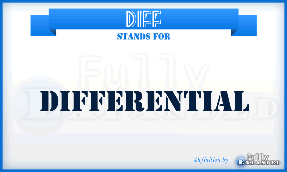 DIFF - Differential