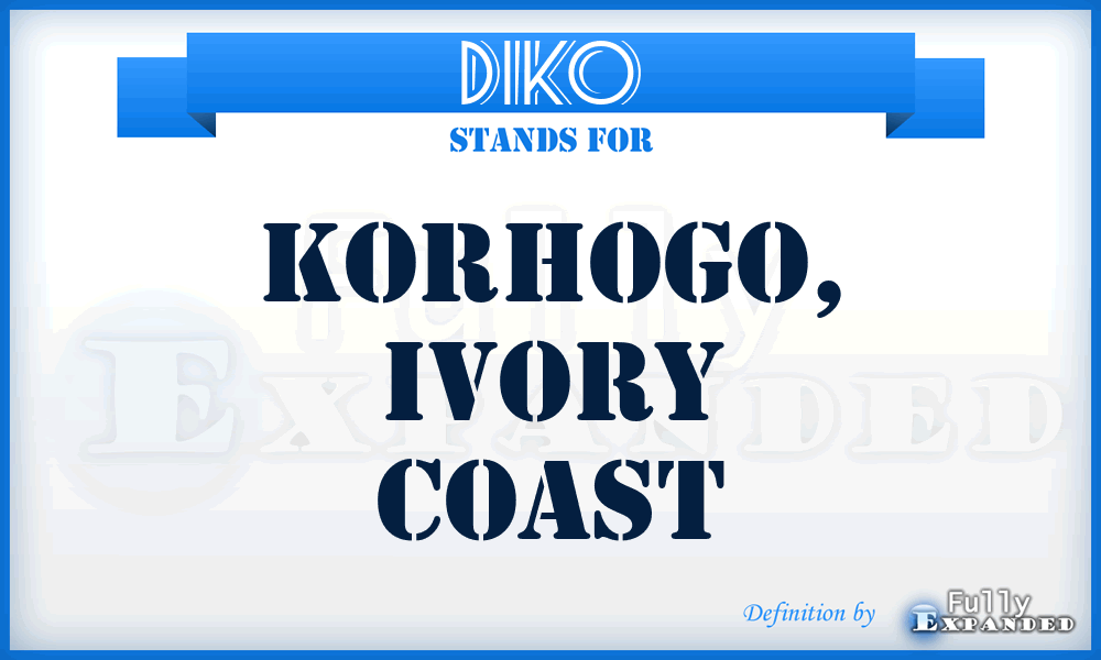 DIKO - Korhogo, Ivory Coast