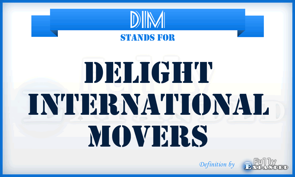 DIM - Delight International Movers