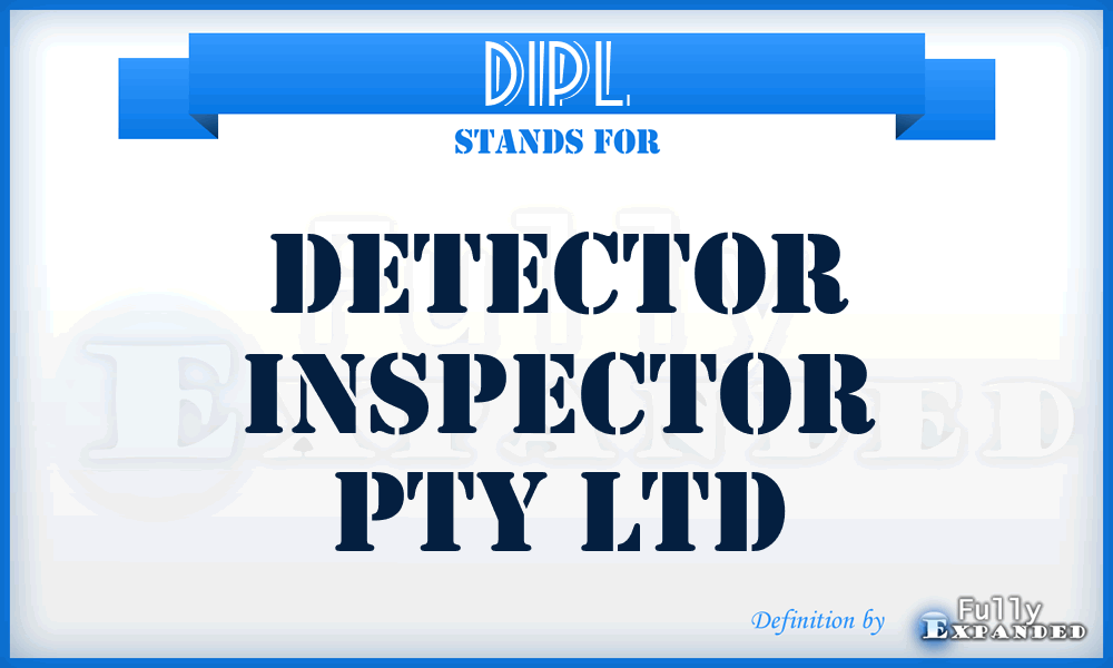 DIPL - Detector Inspector Pty Ltd