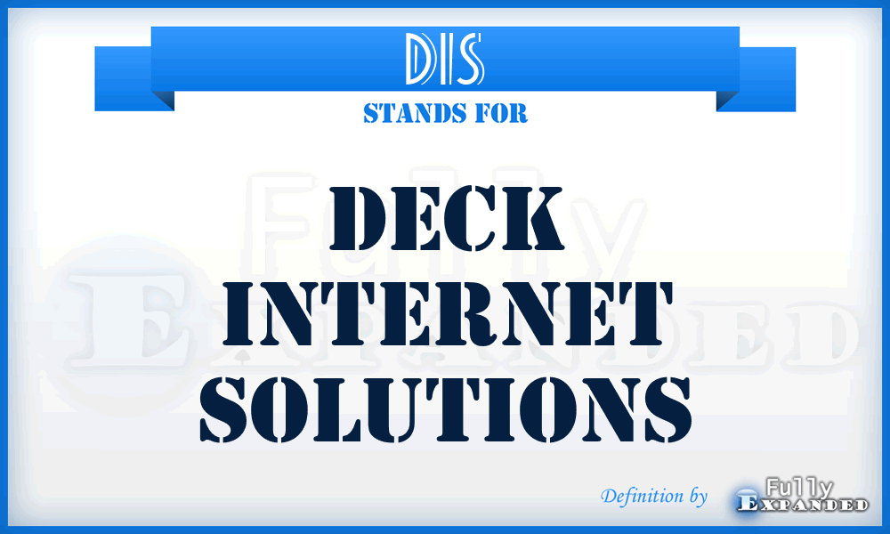 DIS - Deck Internet Solutions