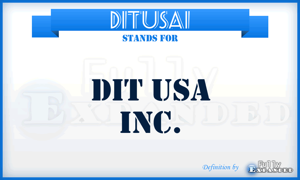 DITUSAI - DIT USA Inc.