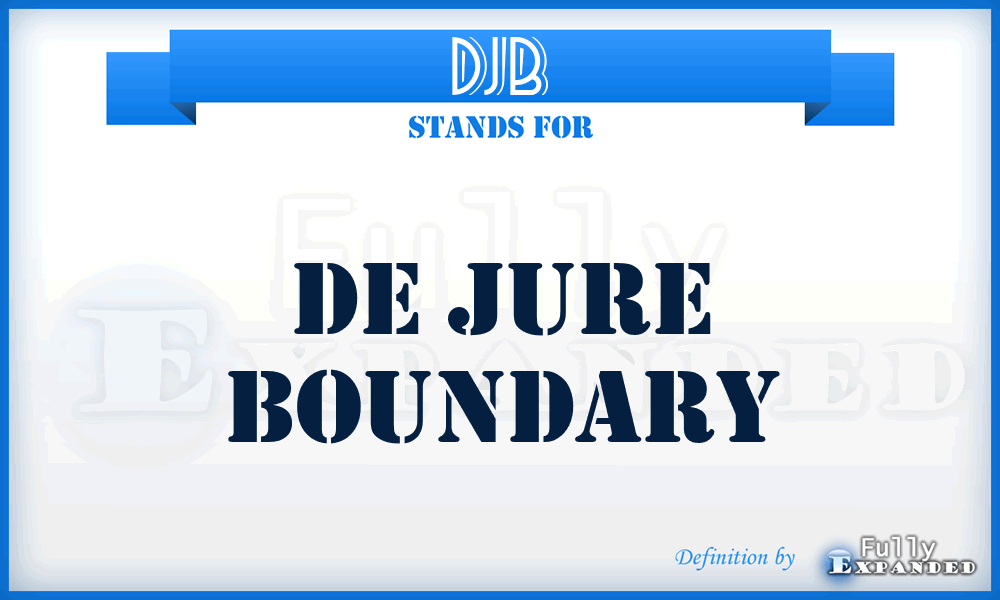 DJB - De Jure Boundary