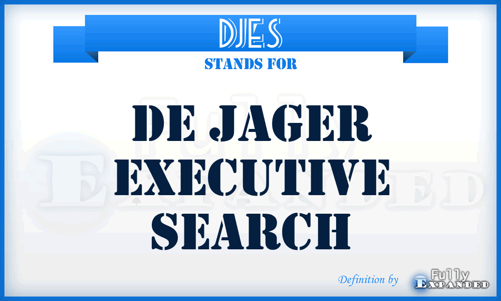DJES - De Jager Executive Search