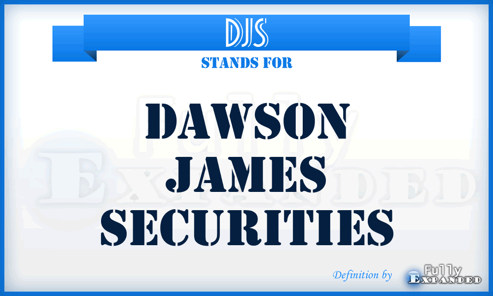 DJS - Dawson James Securities