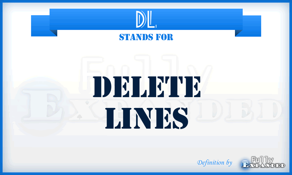 DL - Delete Lines