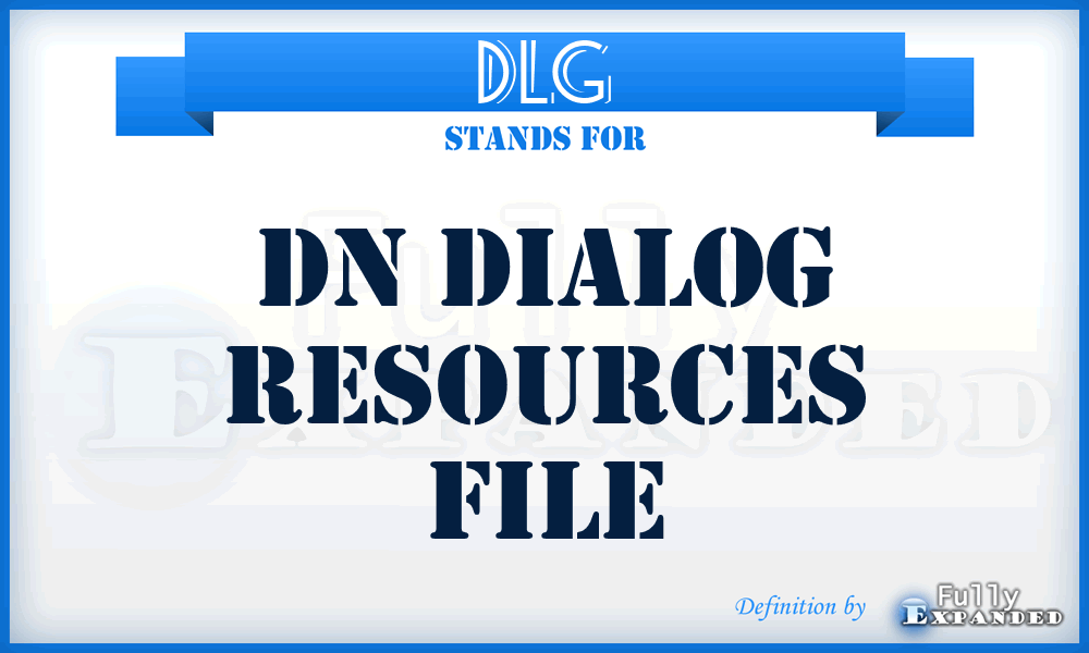 DLG - DN Dialog resources file