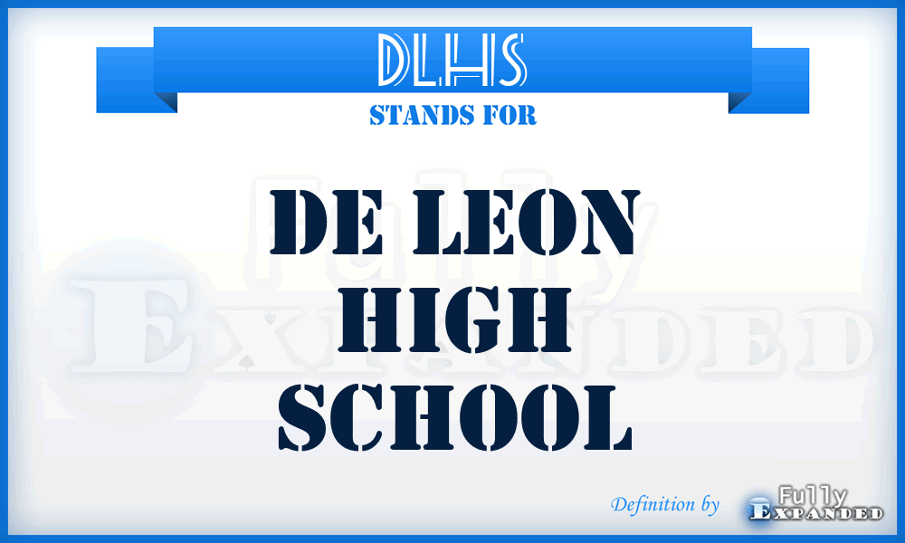 DLHS - De Leon High School