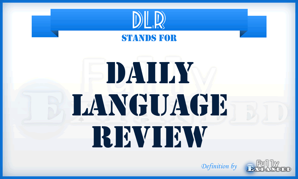 DLR - Daily Language Review