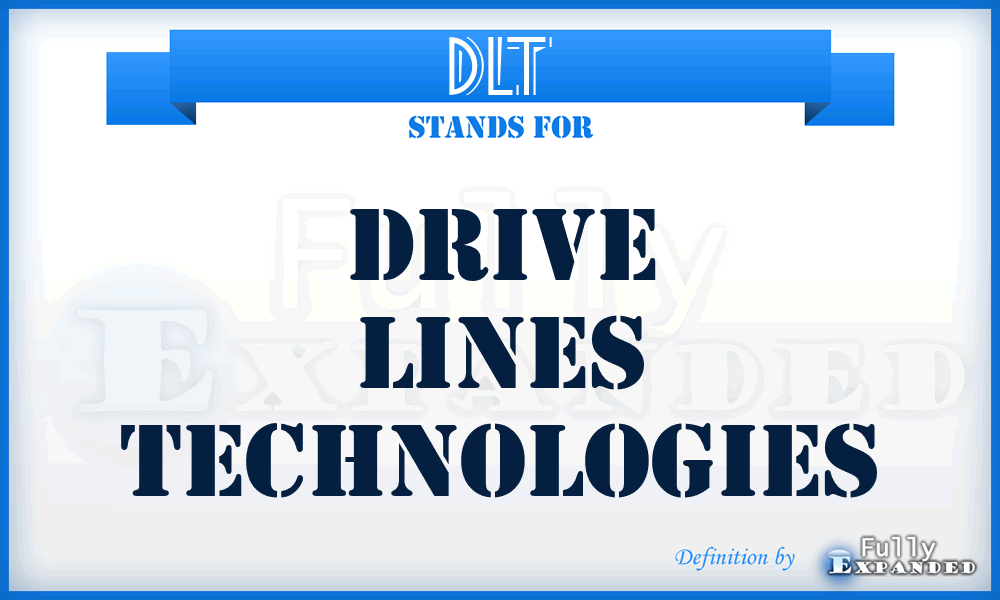 DLT - Drive Lines Technologies
