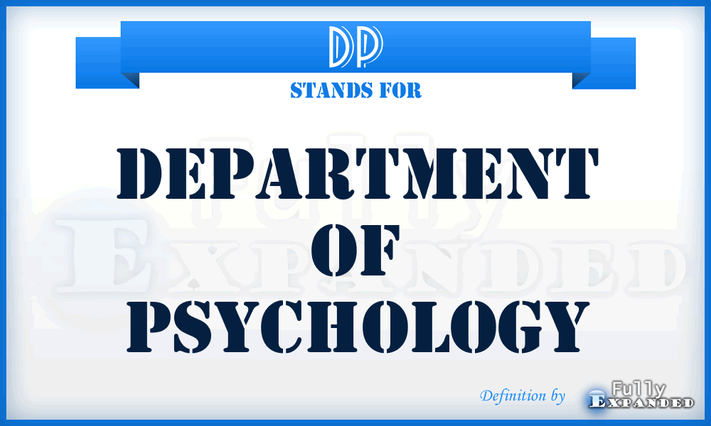 DP - Department of Psychology