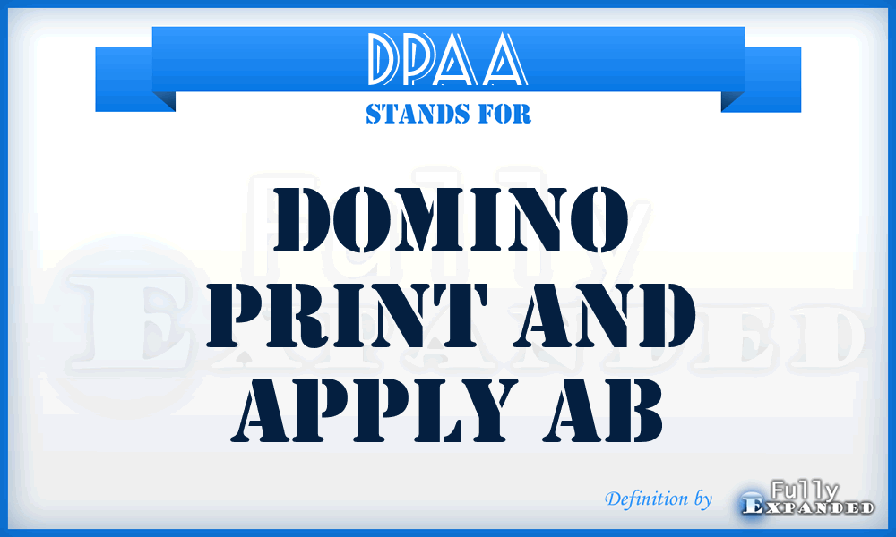 DPAA - Domino Print and Apply Ab