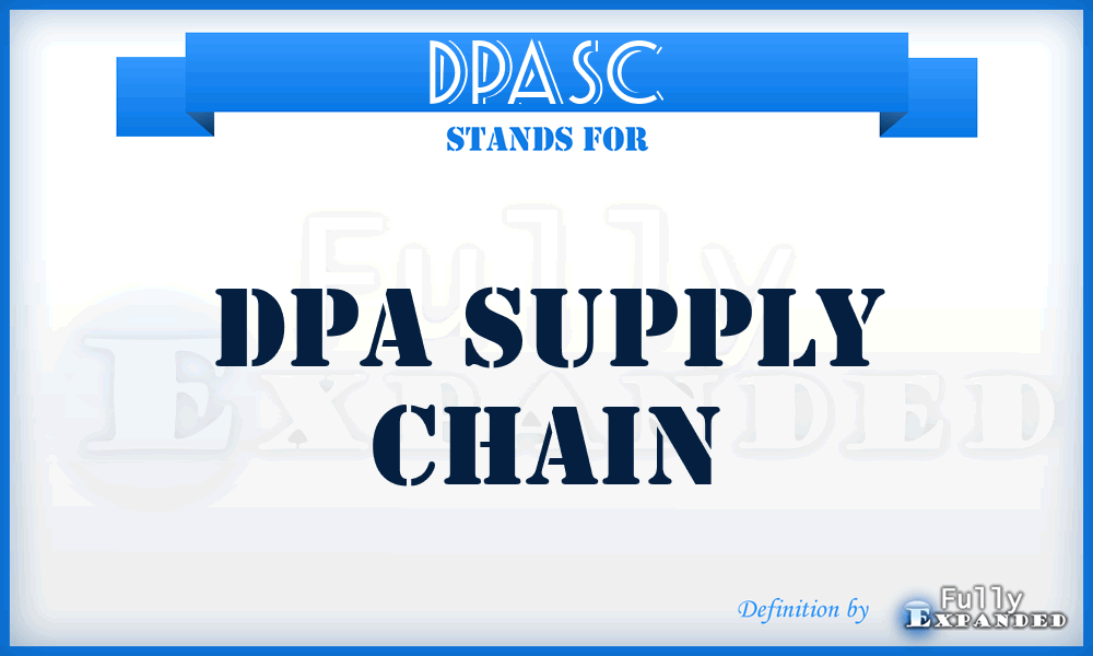 DPASC - DPA Supply Chain