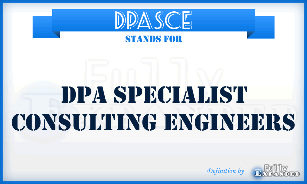 DPASCE - DPA Specialist Consulting Engineers