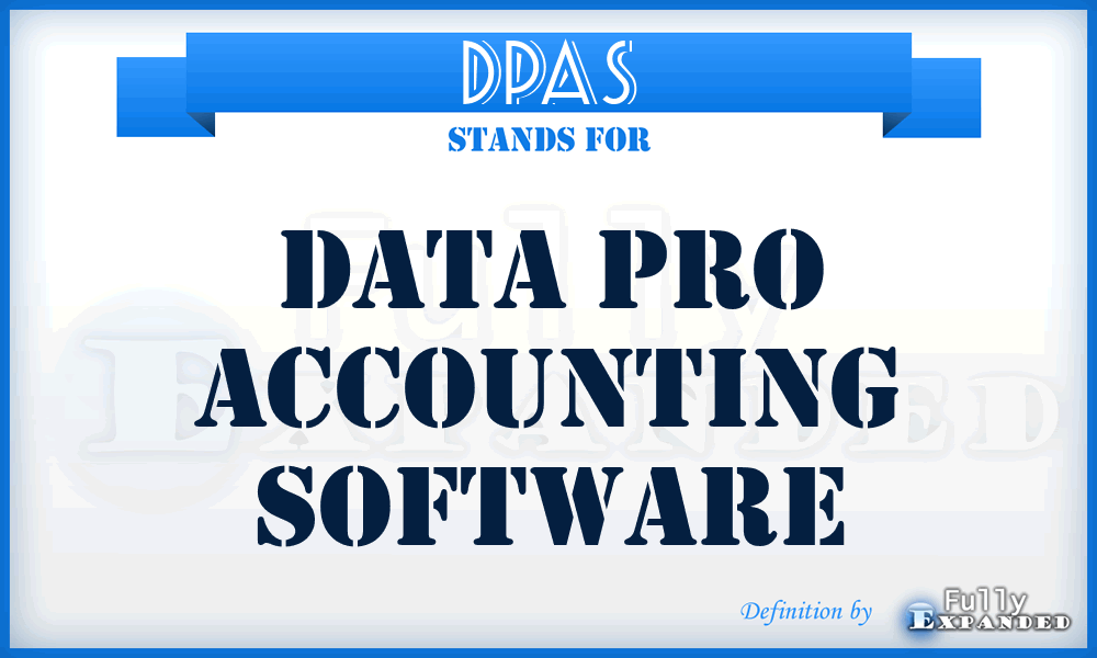 DPAS - Data Pro Accounting Software