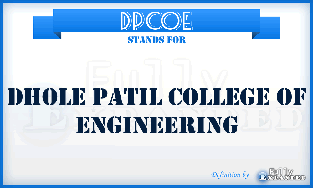 DPCOE - Dhole Patil College of Engineering