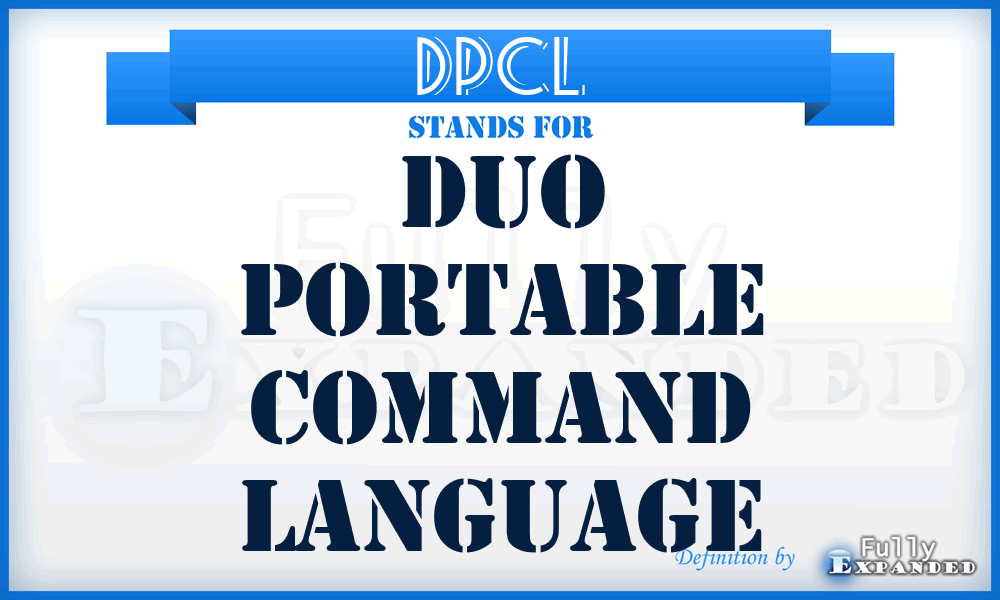 DPCL - DUO Portable command language